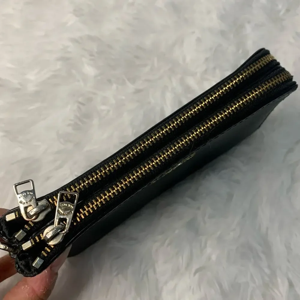 Coach Black Double Zip Pouch
